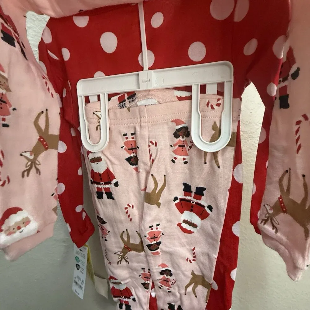 Carter's Just One You Baby Christmas Pajamas 2 Piece Set 18 Months NWT Santa Red